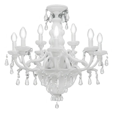 Chandelier white vintage sticker