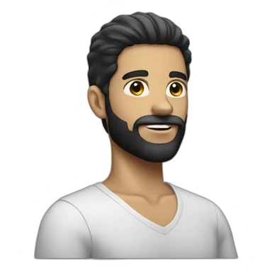 white boy with black beard sticker