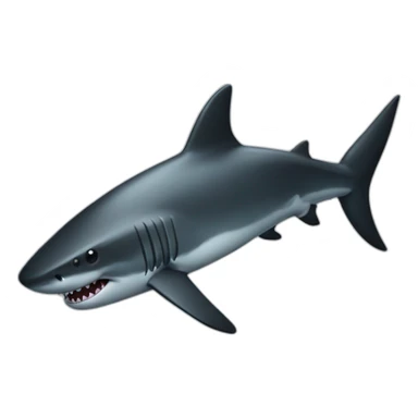 black predatory shark  sticker
