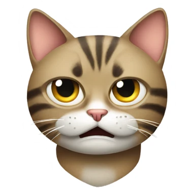 cat being angry to boss sticker