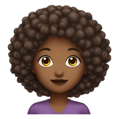afro girl sticker
