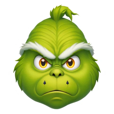 the grinch face angry emoji sticker