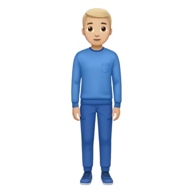 man in blue smart jumper and blue chinos trousers sticker