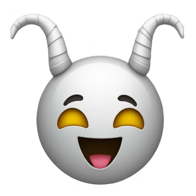 Smiling Face With Horns emoji colored black sticker