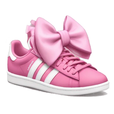 Pink adidas campus 00 with a bow sticker