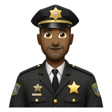 Bald man with circle beard deputy sheriff sticker