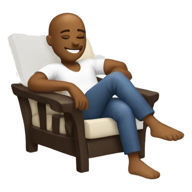 Relaxing emoji sticker