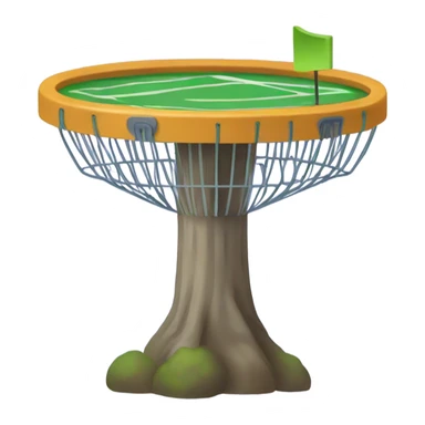 Disc golf basket sticker