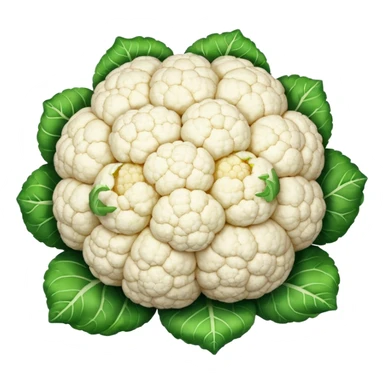 minimal and round cauliflower emoji sticker