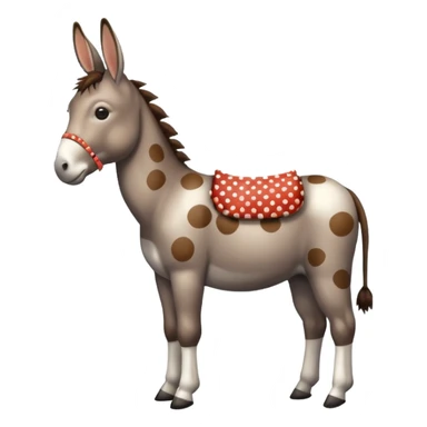 polka dots donkey full body sticker