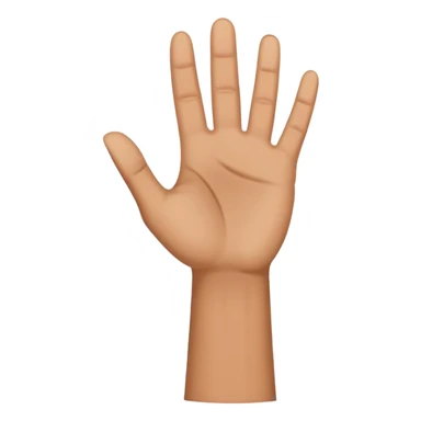 a hand facing palm-up with another hand above it standing vertically sticker