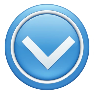 blue circle with a checkmark in the middle sticker