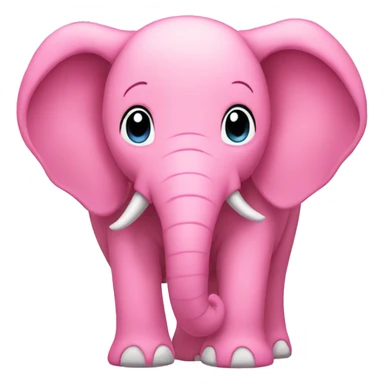Pink elephant from back sticker