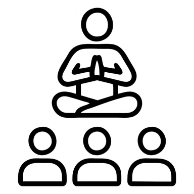 icon on the theme of yoga teacher classes.  sticker