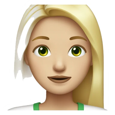 woman with blonde hair and green eyes cry sticker