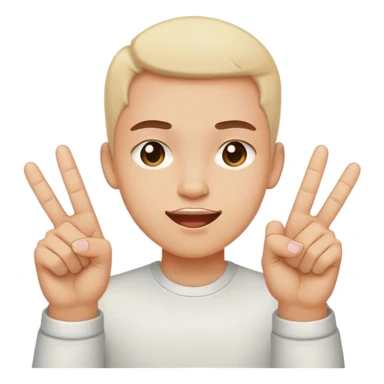 Blushing with 2 middle fingers  sticker