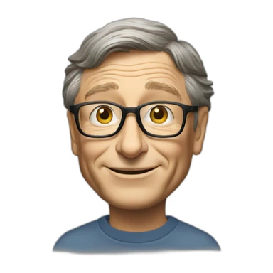 bill gates with open hands sticker