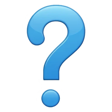 Blue question mark sticker
