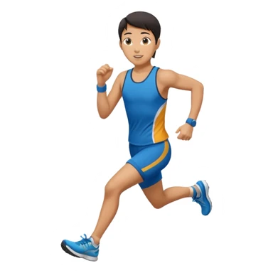 running asian sticker