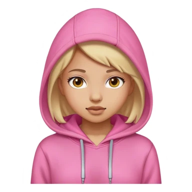 Girl wearing a Pink hoodie sticker