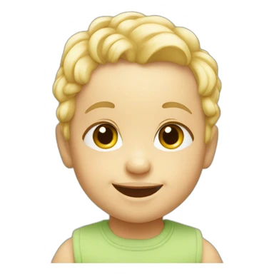Baby smiling with blond hair sticker