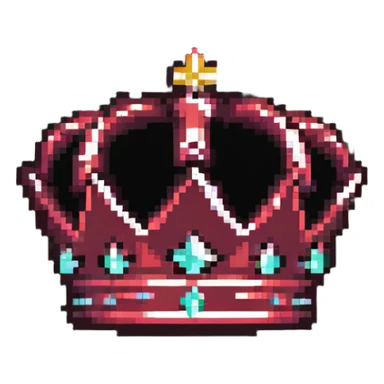 maroon crown simple design sticker