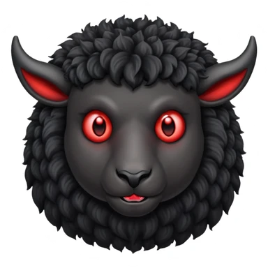 Black sheep with devil horns sticker