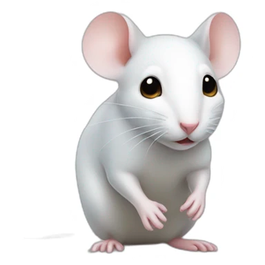 white mouse sticker