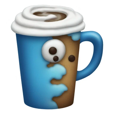 blue christmas coffee cup aesthetic sticker