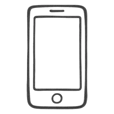 Смартфон. Минималистичный линейный рисунок sticker