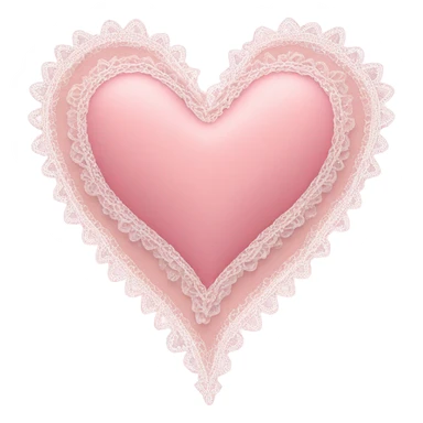 Pink heart with lace sticker