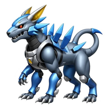  Cool Edgy Shiny Greymon-Protogen-Weregarurumon full body sticker