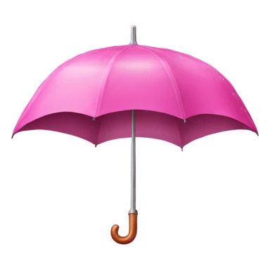 Pink umbrella with glitter and rain sticker