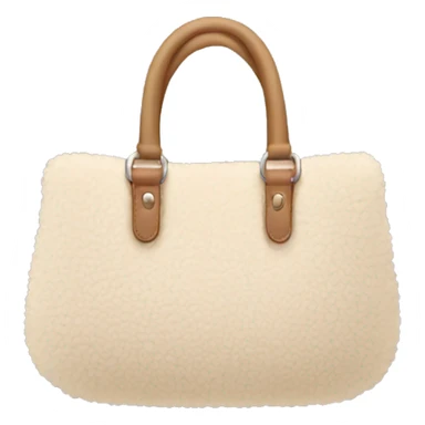 beige sherpa purse sticker