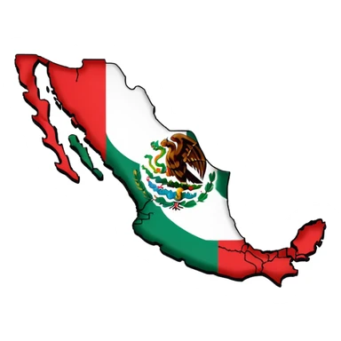 Mexican flag but map sticker
