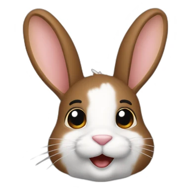 Lapin-nain-des-Pays-Bas-brun-foncé sticker