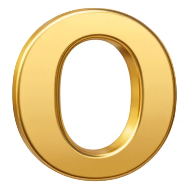 The letter O sticker