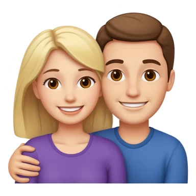 Long distance couple sticker