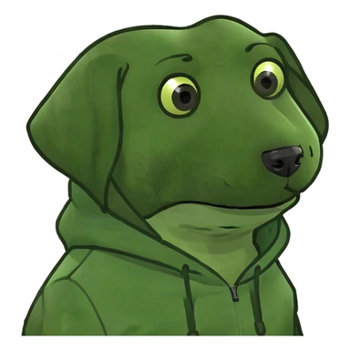 dog wearing hoodie sticker