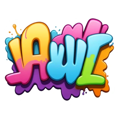 Graffiti of the word huh sticker