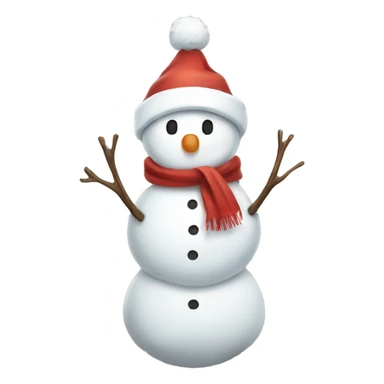 full body christmas hat cute snowman sticker