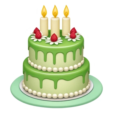 Gâteau 3 étages glaçage vert sticker