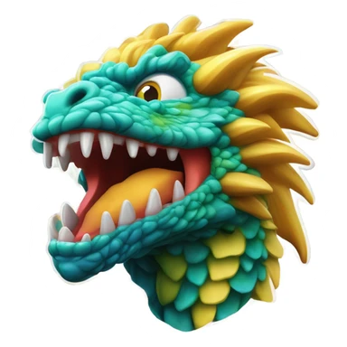 dragão cuspindo fogo sticker