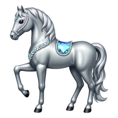 Horse made of small rhinestones sticker