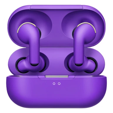 purple wired earbuds sticker
