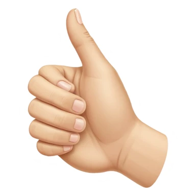 a hand with a sixth digit, which is a thumb on the outside of the pinky finger. It is making a thumbs up sign in both the up and down directions sticker