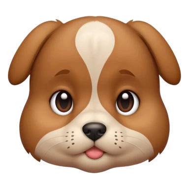 Puppy eye pouty blushing face sticker