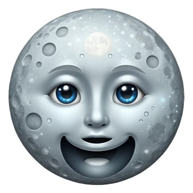 Vintage sparkly moon sticker