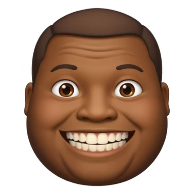 Fat black man missing half of front tooth sticker