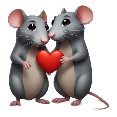 Rats in love sticker